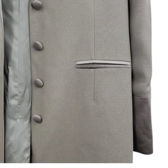 Vivian Shyu silver grey classic women's long coat blazer size 8 - Picture 3 of 6
